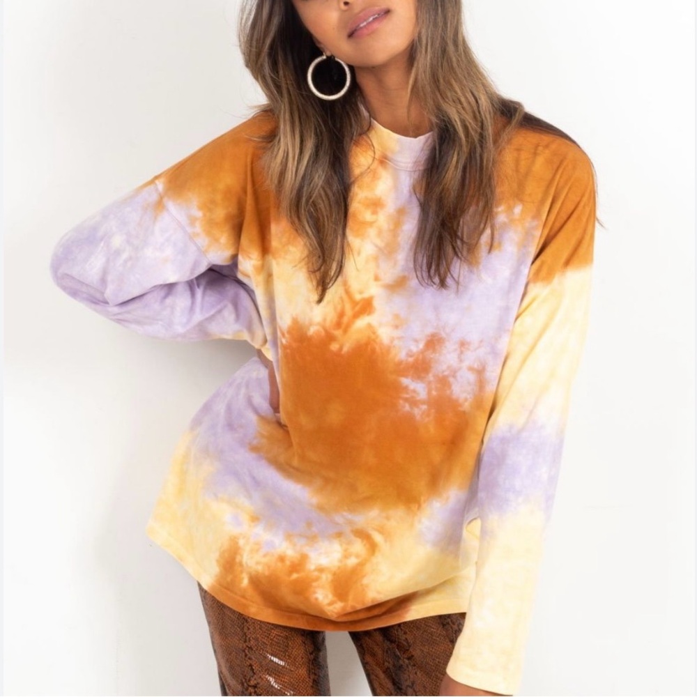 Free People Lilac Be FreeTie-Dye Tee